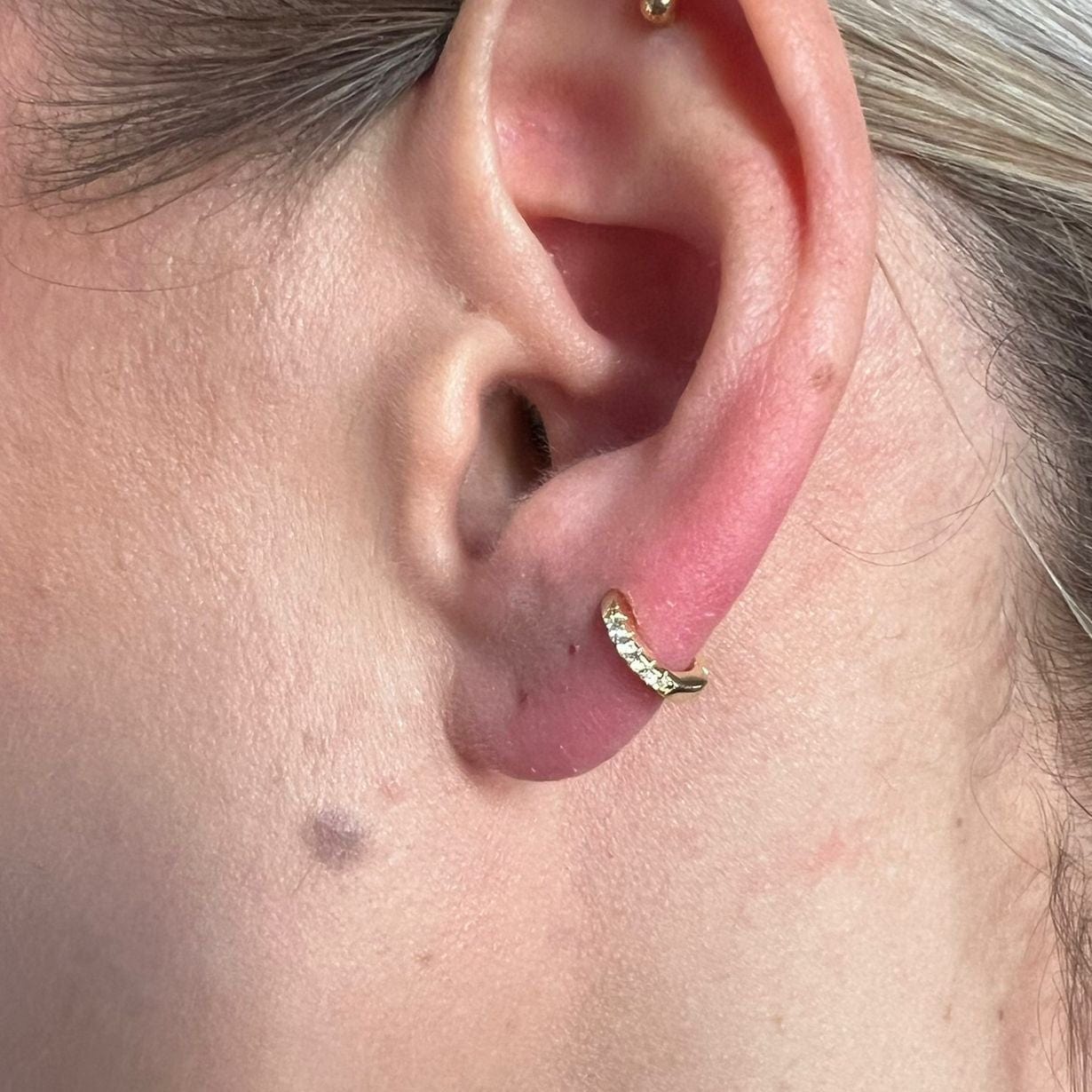 Fine and Yonder Earrings Mini Zircon Huggie