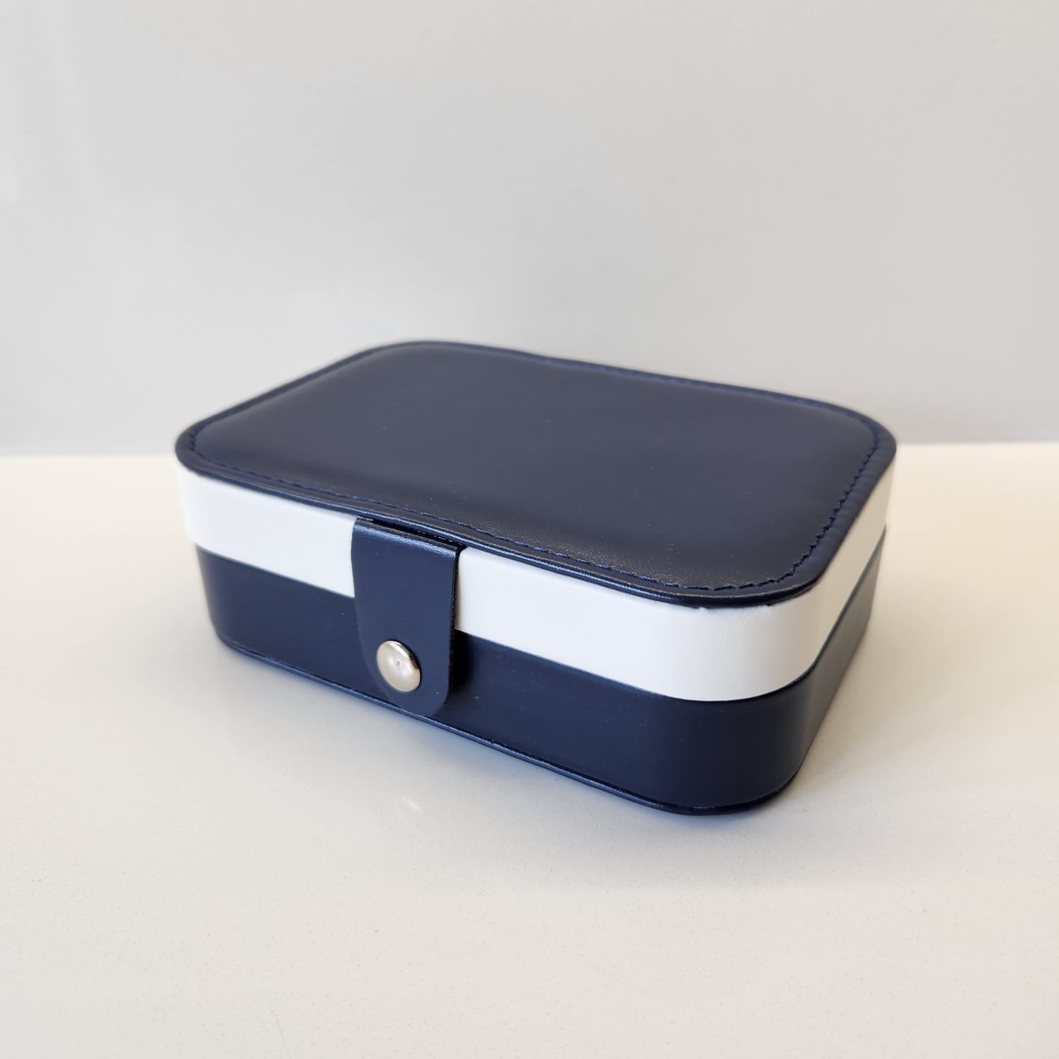 Fine and Yonder Navy Two tier Jewellery Box
