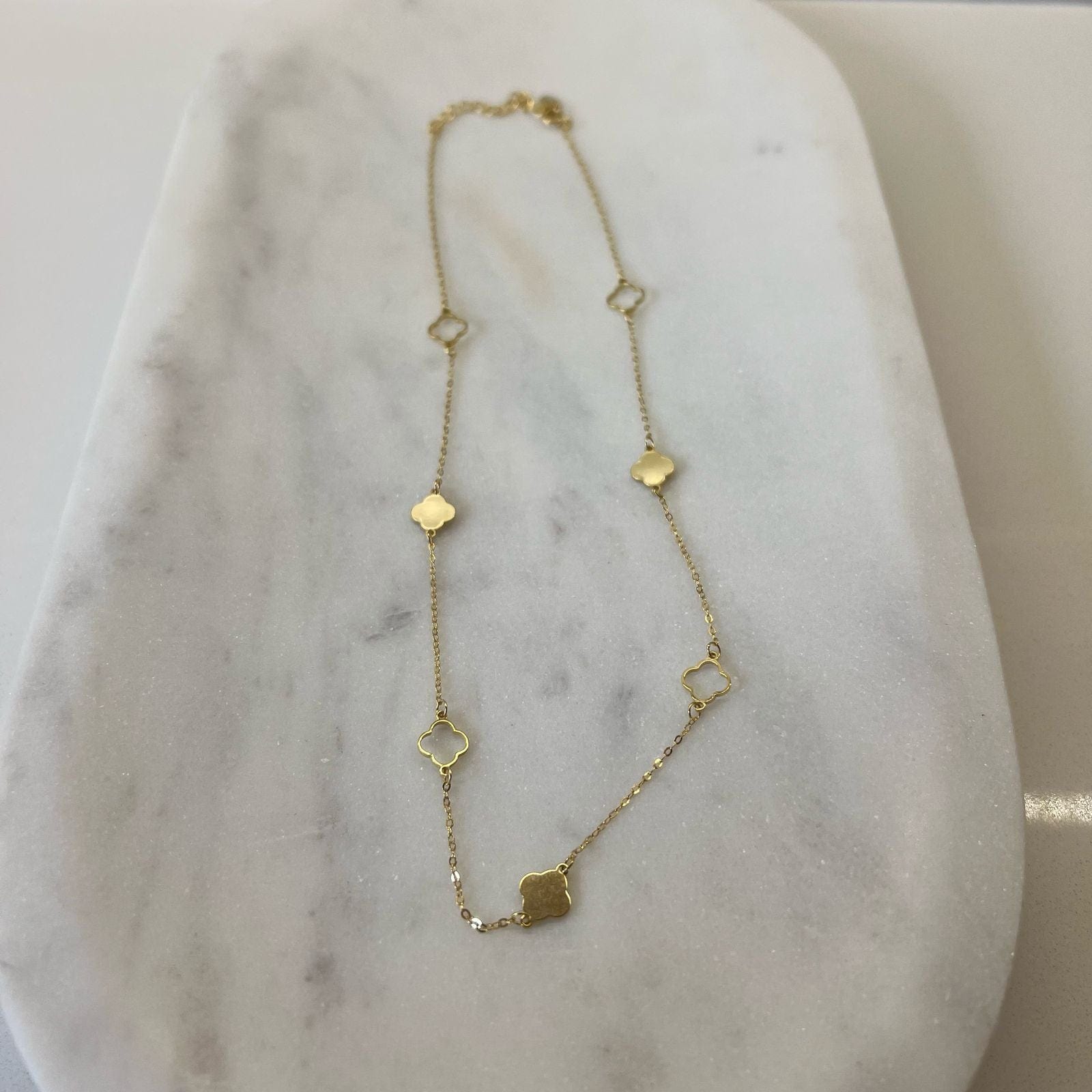 Fine and Yonder Necklaces Gold Four Leaf Clover Necklace