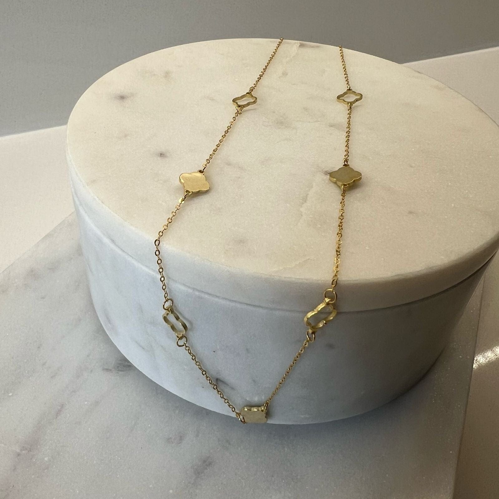 Fine and Yonder Necklaces Gold Four Leaf Clover Necklace