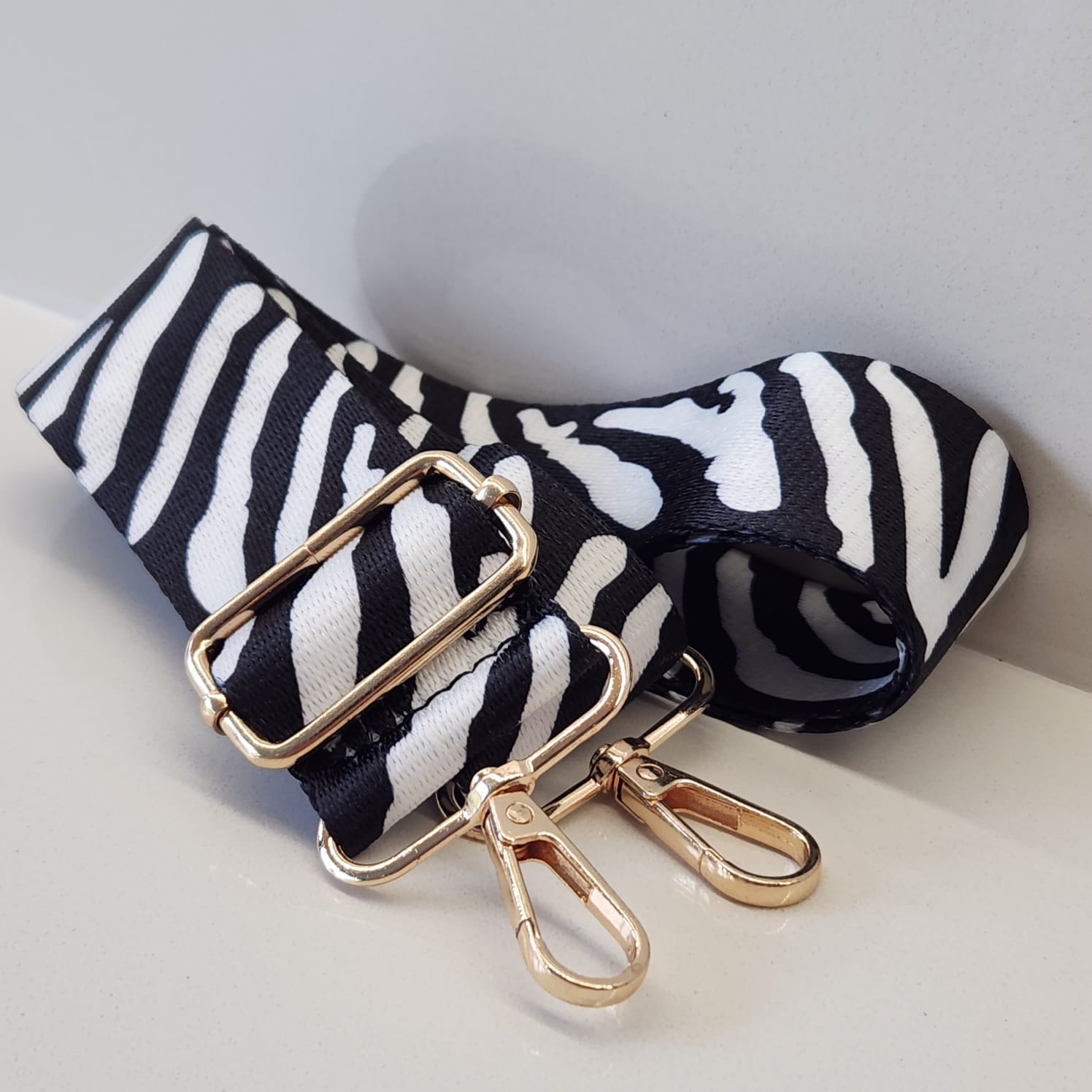 Straps (Beige, Black & White Zebra)