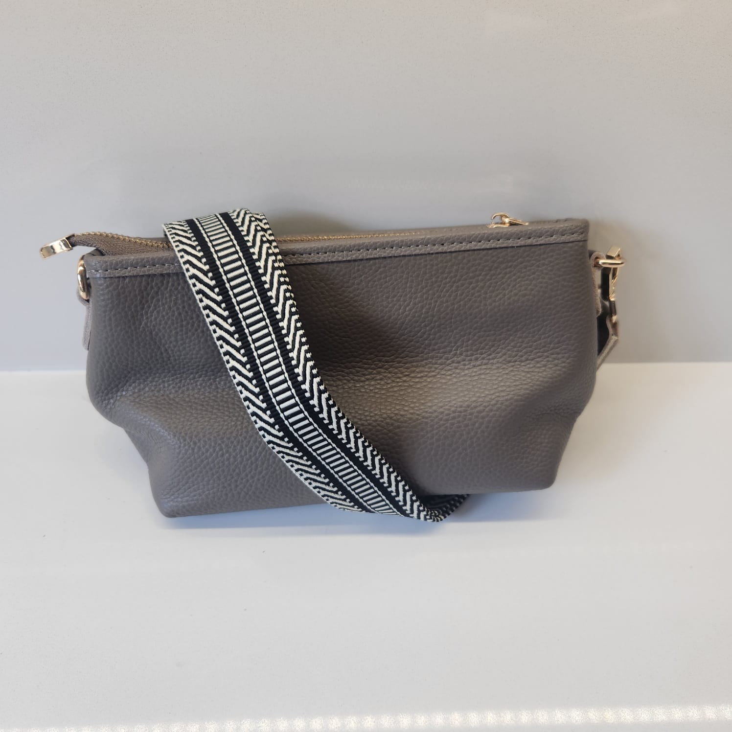Suprene Bags Handbags Grey The Stella Crossbody bag - Leather