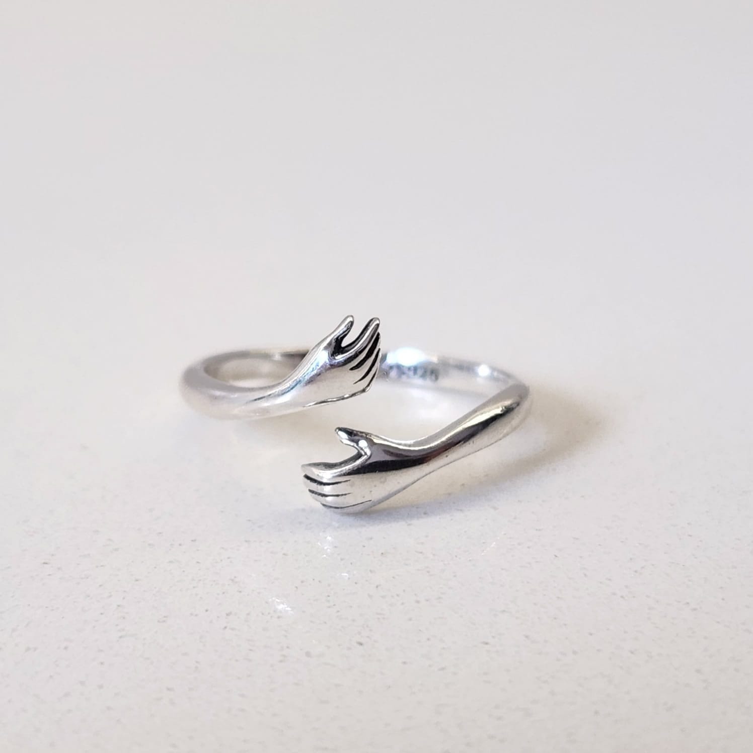 Suprene Bags Silver Sterling Silver Hug Ring