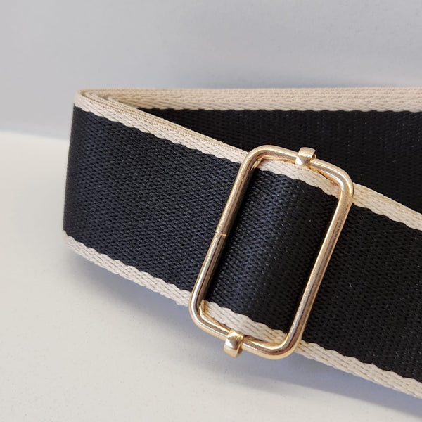 Suprene Bags Handbag & Wallet Accessories Bag Strap - Black and  Cream