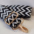 Suprene Bags Handbag & Wallet Accessories Black & White Bag Strap - Chevron