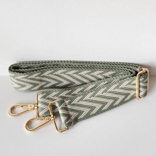 Suprene Bags Handbag & Wallet Accessories Olive Bag Strap - Chevron