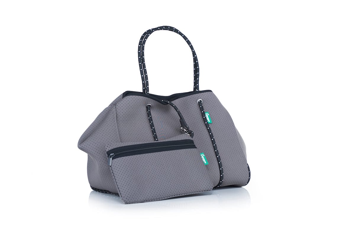 Suprene Bags Handbags Grey Neoprene Tote