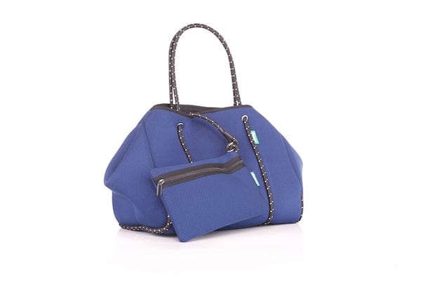 Suprene Bags Handbags Navy Neoprene Tote