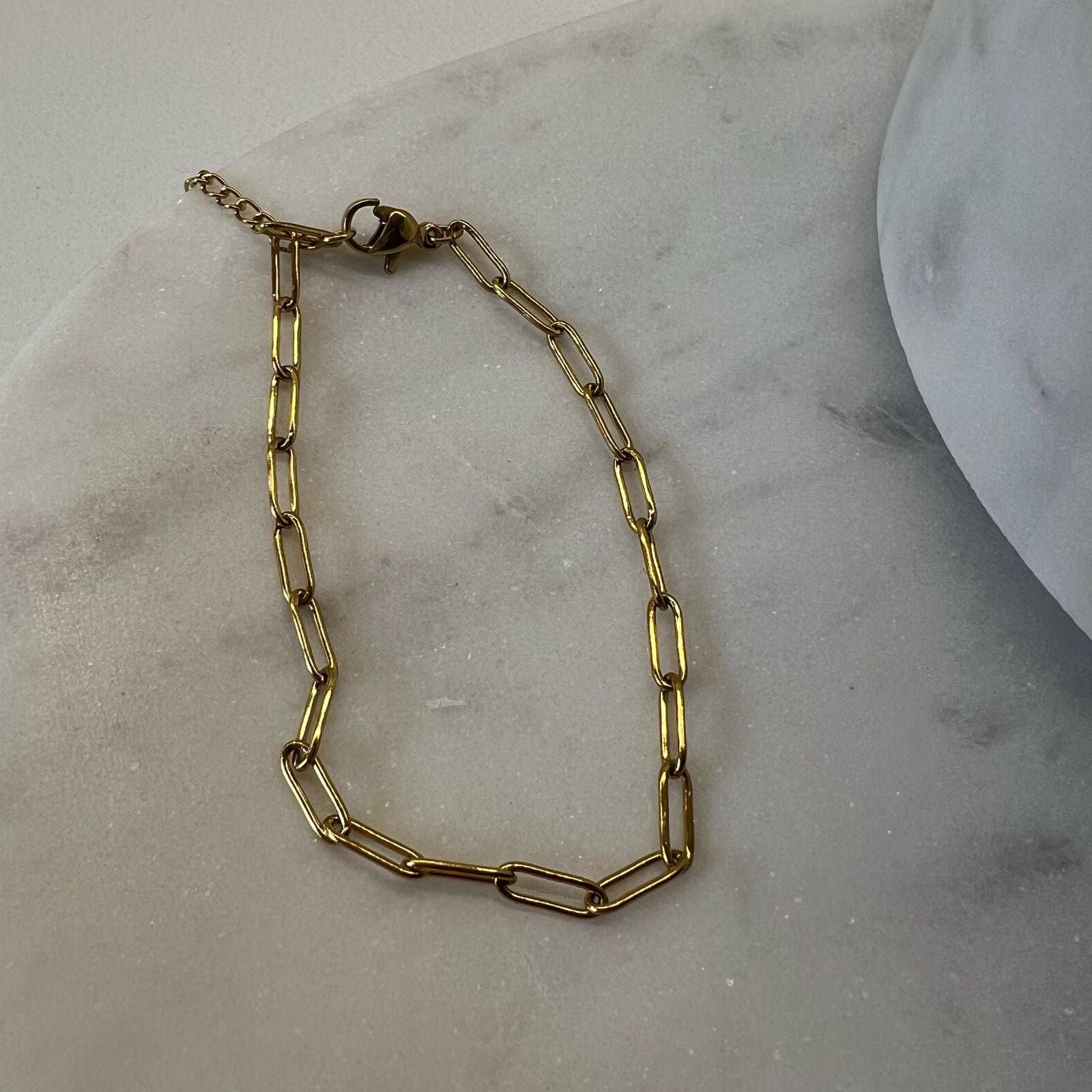 Fine and Yonder Bracelets Gold Paper Clip Bracelet