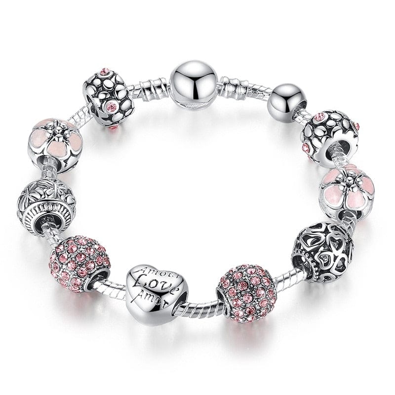 Fine and Yonder Bracelets Pink / 21cm Costume Jewelry - Charm Bracelet