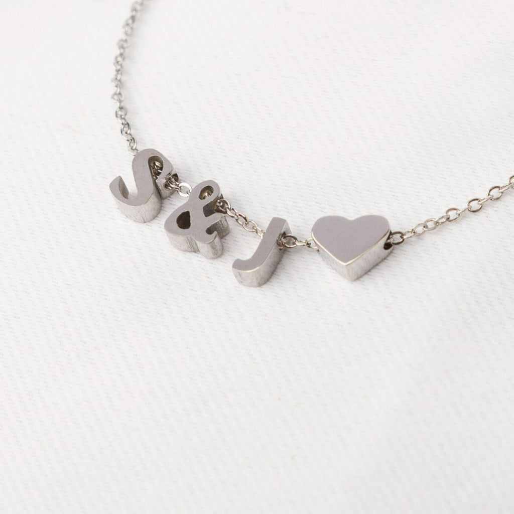 Fine and Yonder Bracelets Silver Letter Bracelet