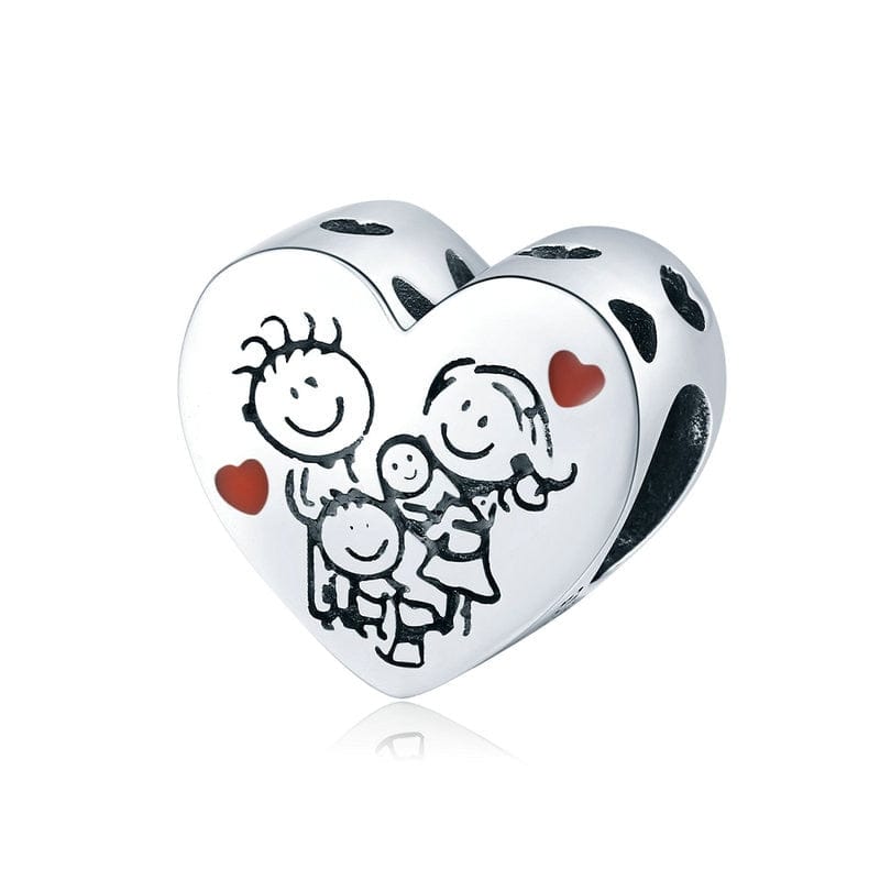 Fine and Yonder Charms & Pendants Family Heart Charm