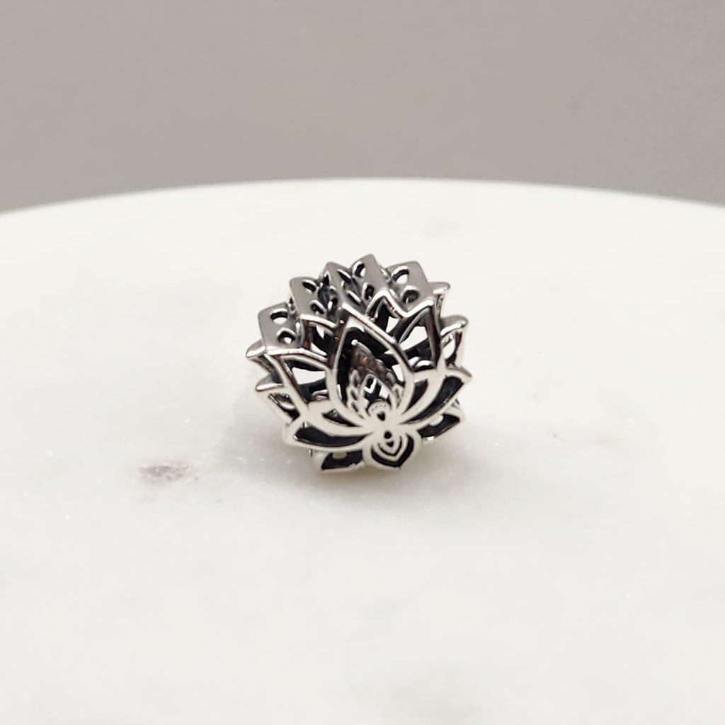 Fine and Yonder Charms & Pendants Lotus Flower Charm