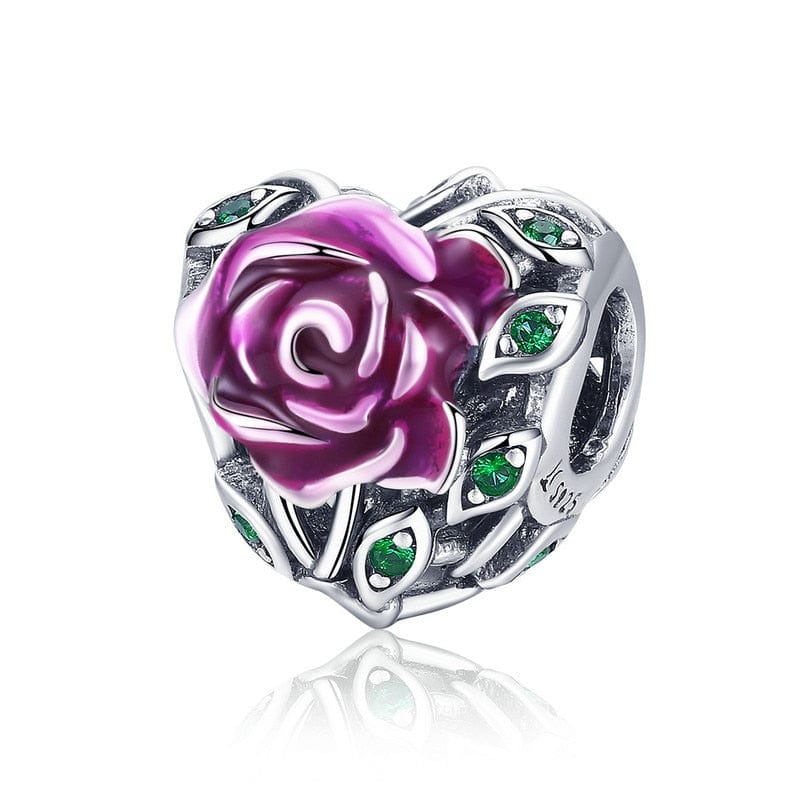 Fine and Yonder Charms & Pendants Rose Heart Charm