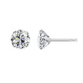 CZ Stud Earrings 5mm stone 925 Sterling Silver hypoallergenic nickel-free