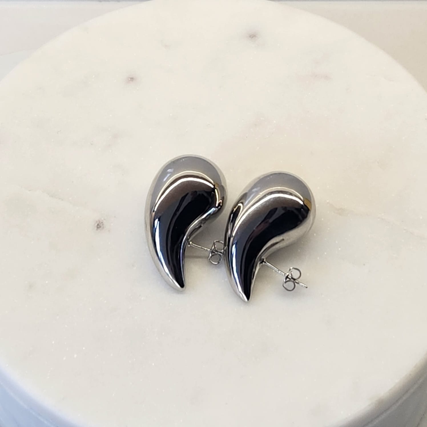 Big Drop Earrings worn on ear clearance final stock