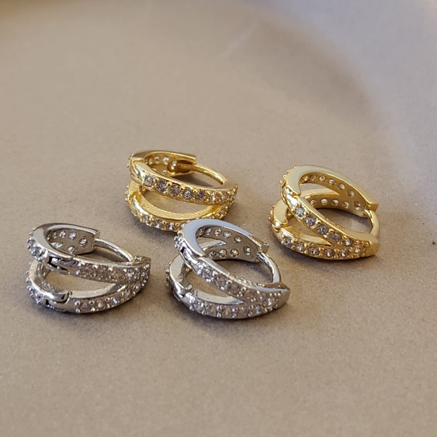 Fine and Yonder Earrings Double Hoop Huggie