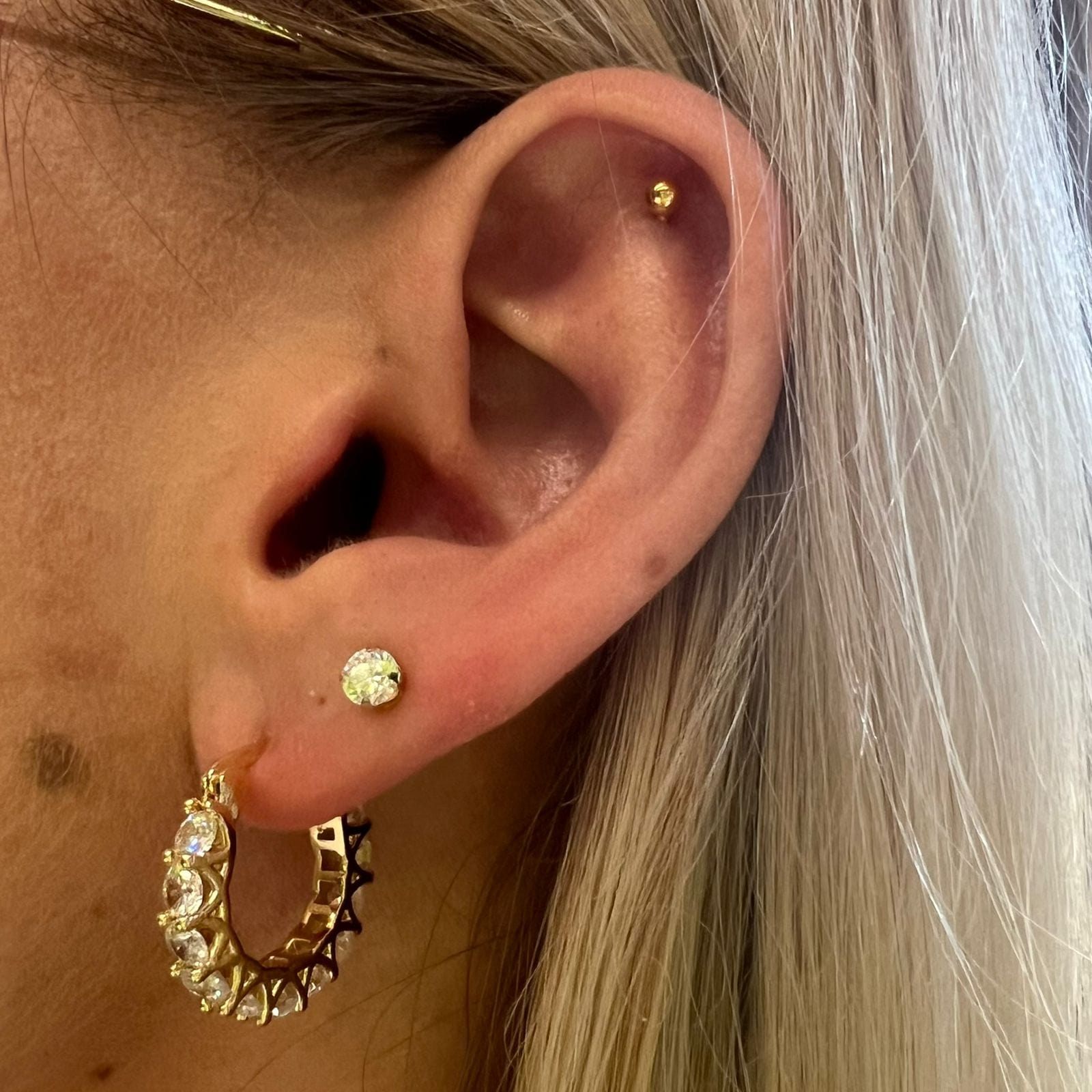 Fine and Yonder Earrings French Lace Huggie Earrings