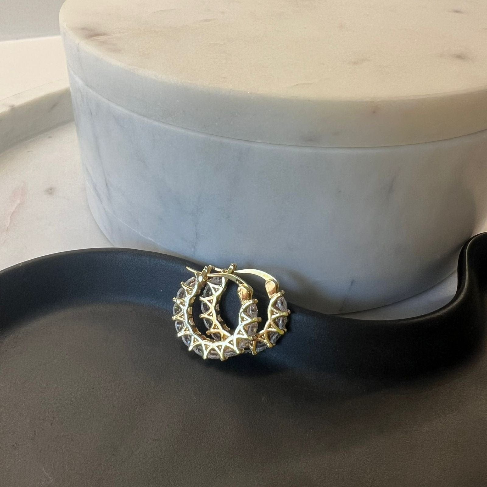 Fine and Yonder Earrings French Lace Huggie Earrings