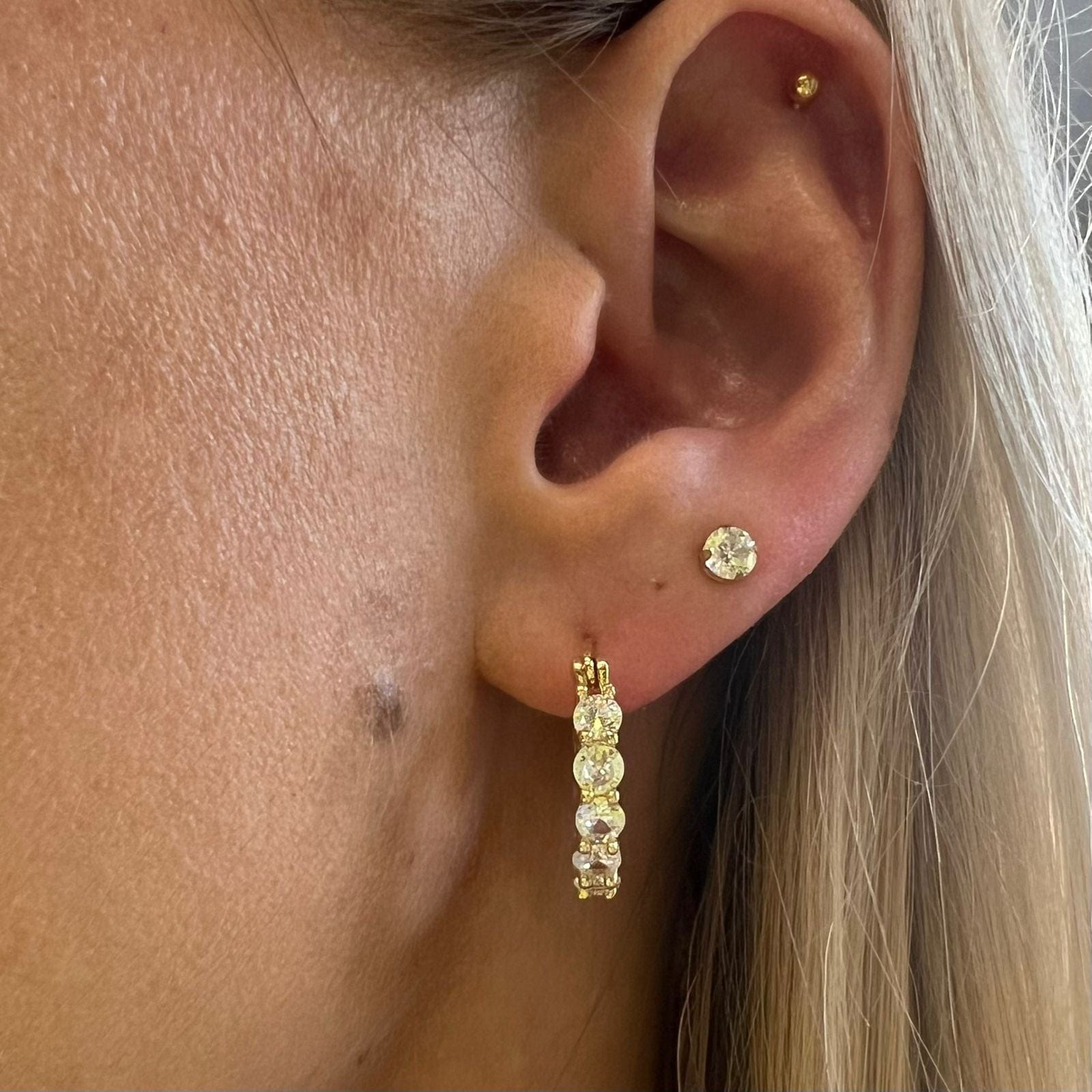 Fine and Yonder Earrings French Lace Huggie Earrings