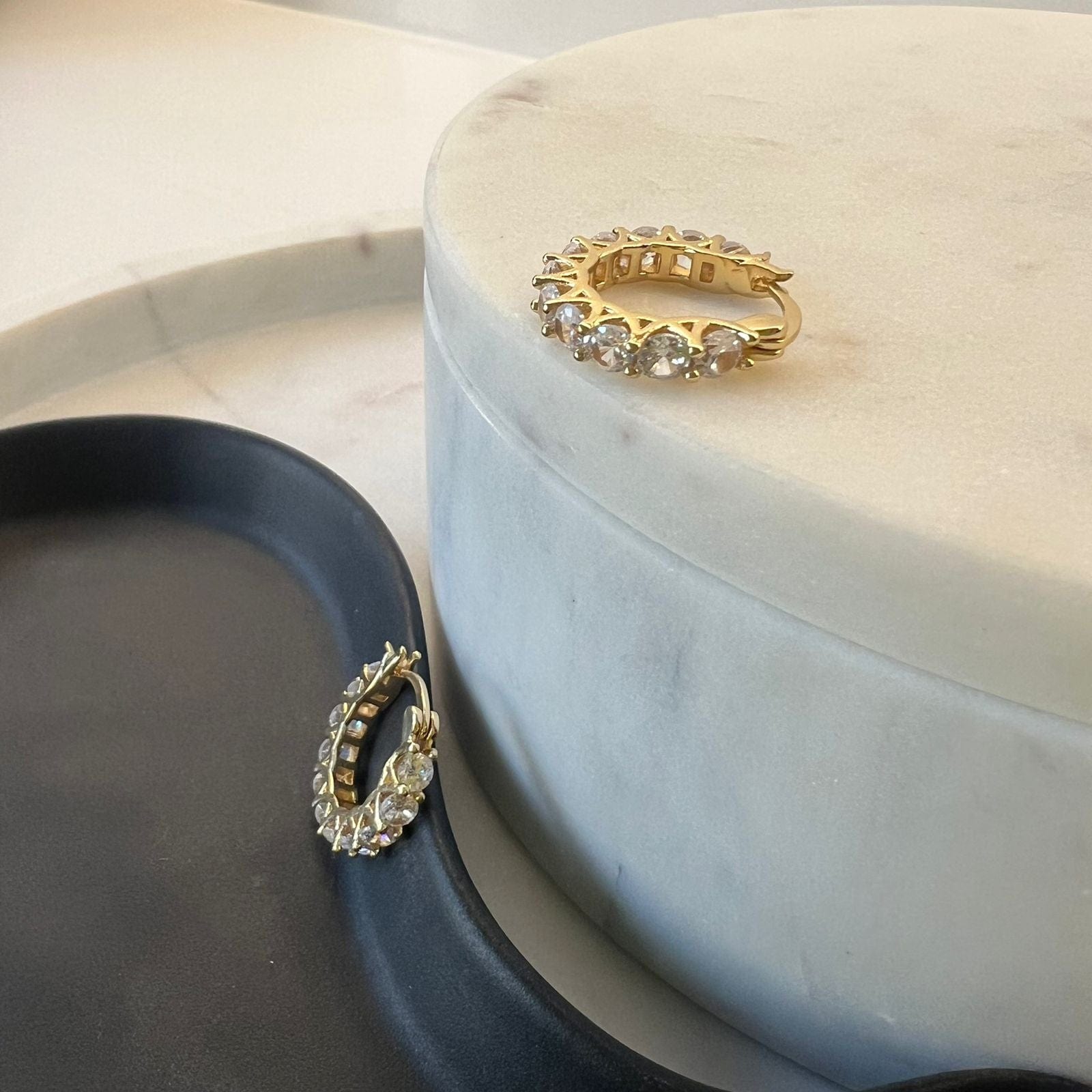 Fine and Yonder Earrings French Lace Huggie Earrings