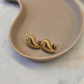 Suprene Collective Big Drop Earrings gold medium tone copper non-tarnish statement