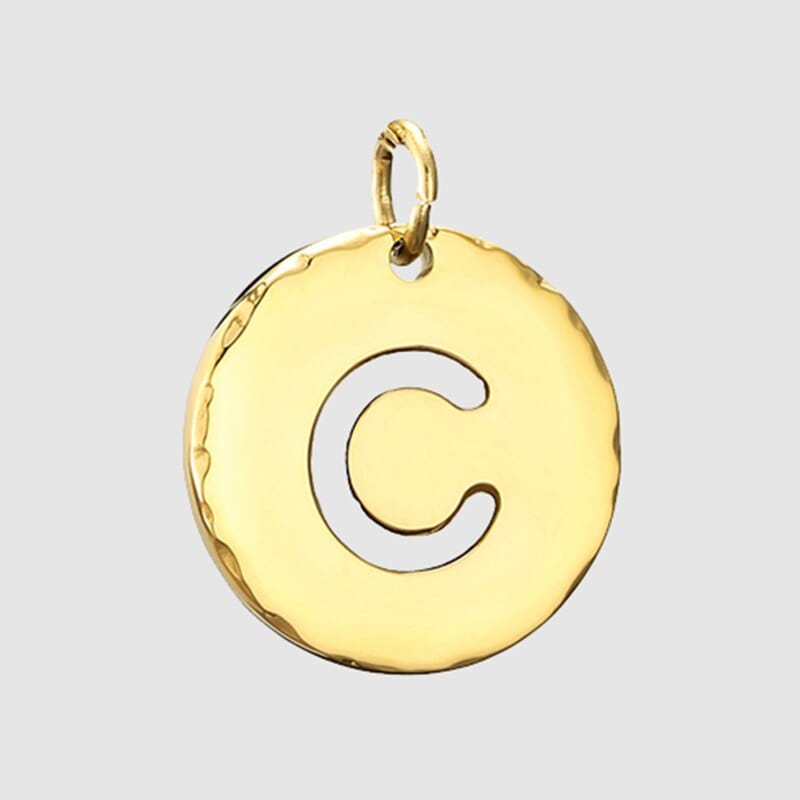 Fine and Yonder Necklaces C White & Gold Initial Necklace