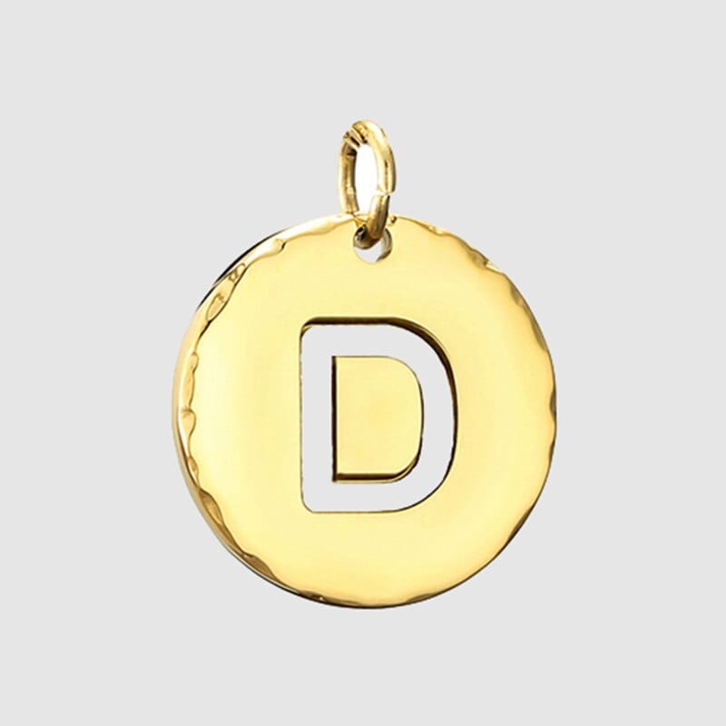 Fine and Yonder Necklaces D White & Gold Initial Necklace