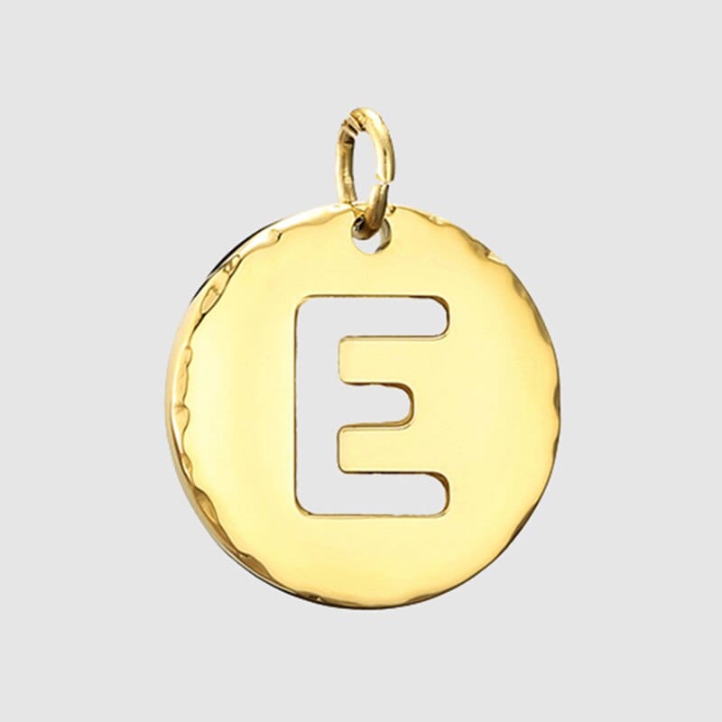 Fine and Yonder Necklaces E White & Gold Initial Necklace