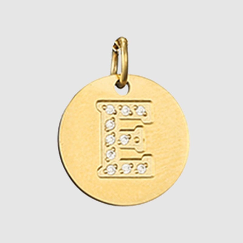 Fine and Yonder Necklaces E Zircon Stone Letter Necklace