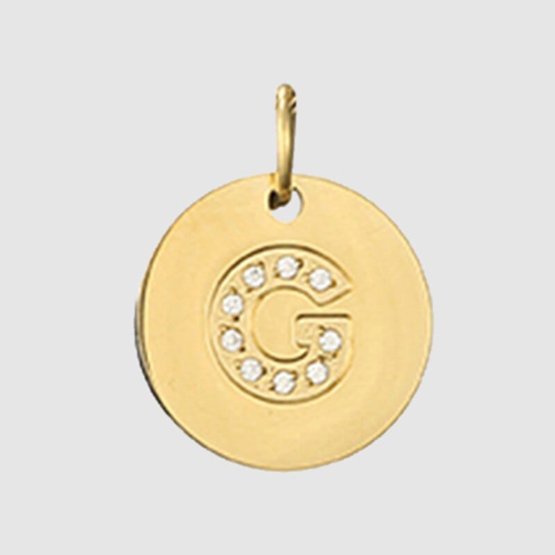 Fine and Yonder Necklaces G Zircon Stone Letter Necklace