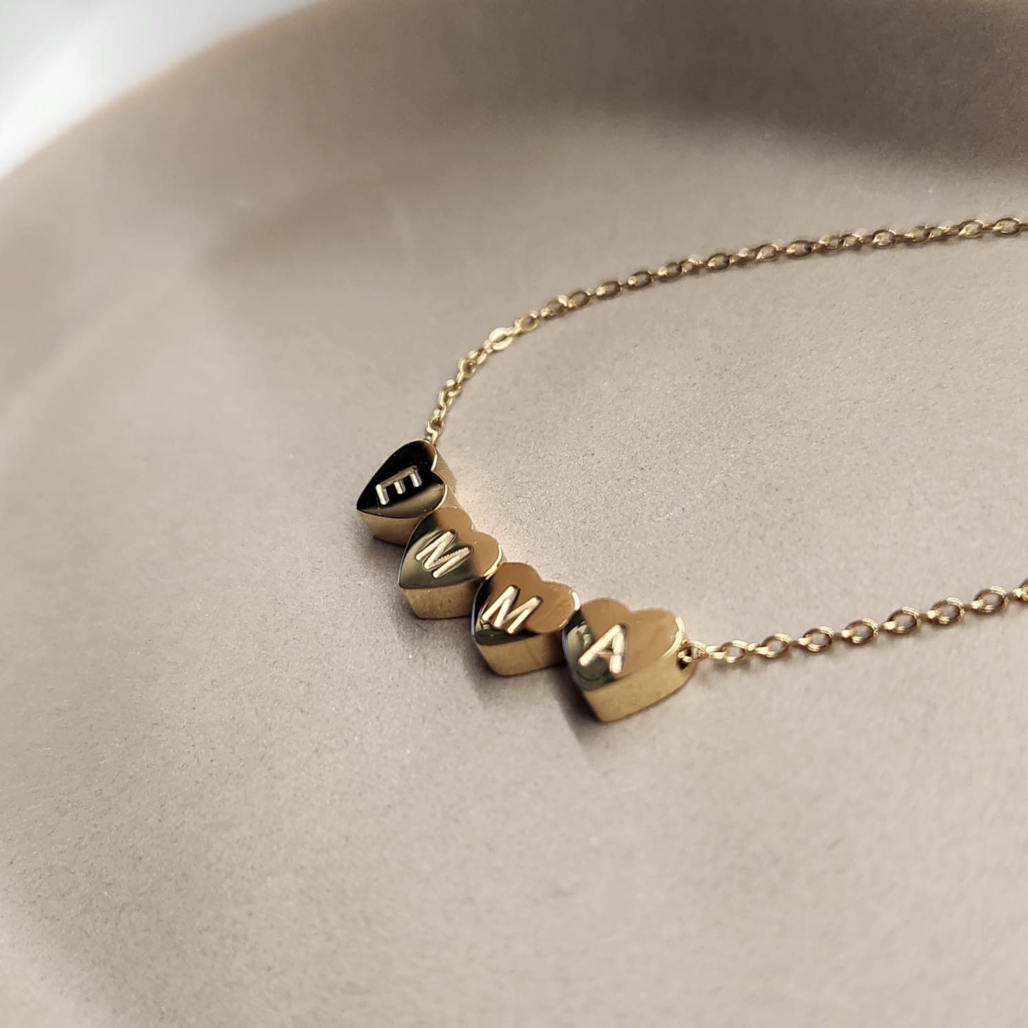 Fine and Yonder Necklaces Gold Colour Heart Bead Necklace