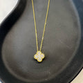 Fine and Yonder Necklaces Gold Four Leaf Clover Zircon Necklace