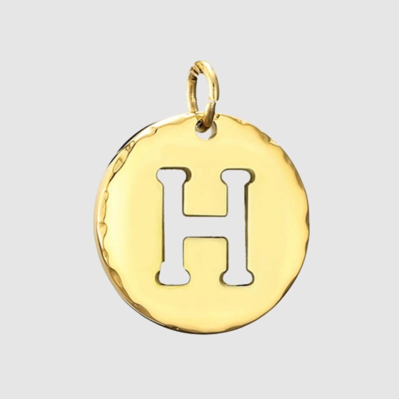 Fine and Yonder Necklaces H White & Gold Initial Necklace