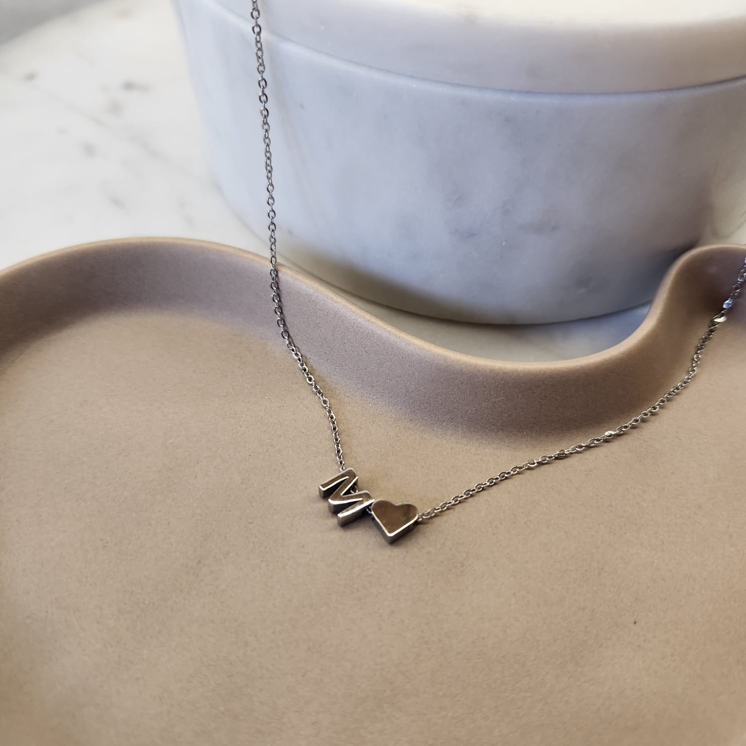 Fine and Yonder Necklaces Heart & Initial Necklace