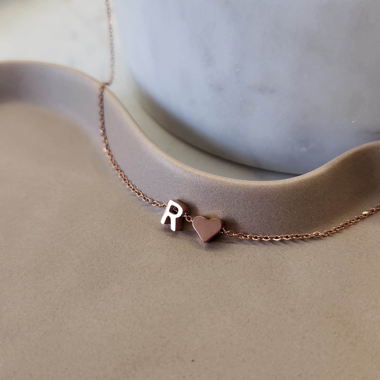 Fine and Yonder Necklaces Heart & Initial Necklace