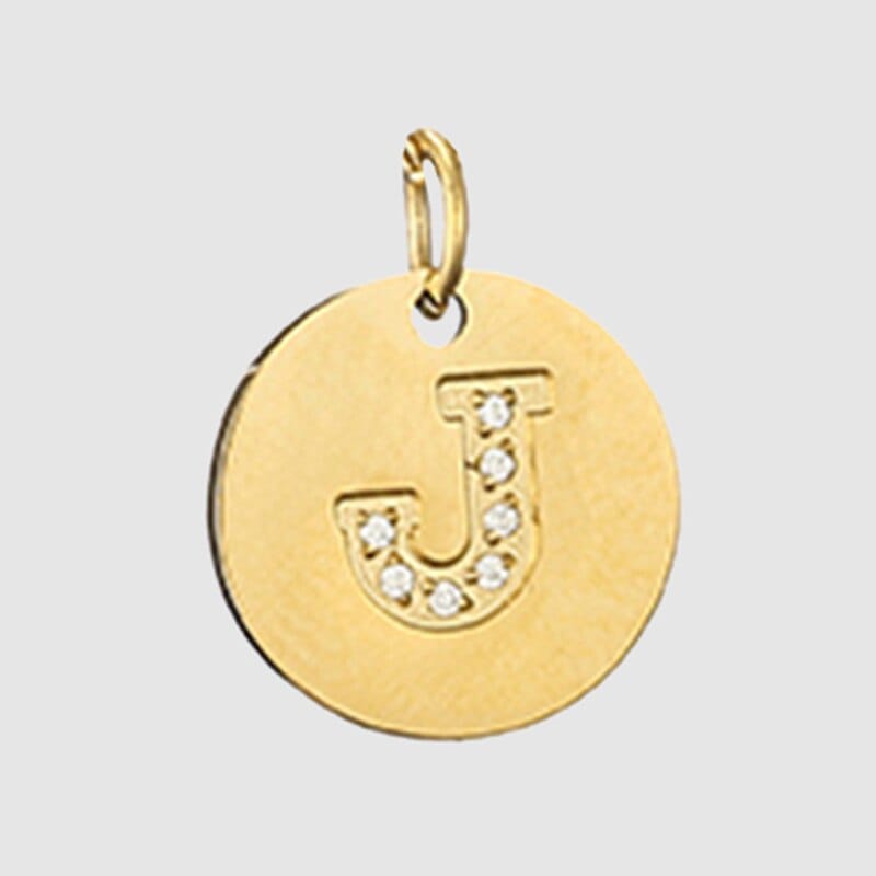 Fine and Yonder Necklaces J Zircon Stone Letter Necklace