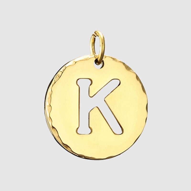 Fine and Yonder Necklaces K White & Gold Initial Necklace