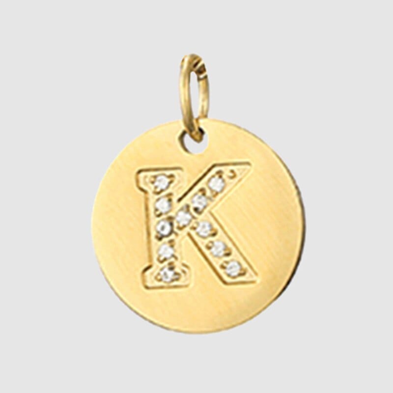 Fine and Yonder Necklaces K Zircon Stone Letter Necklace