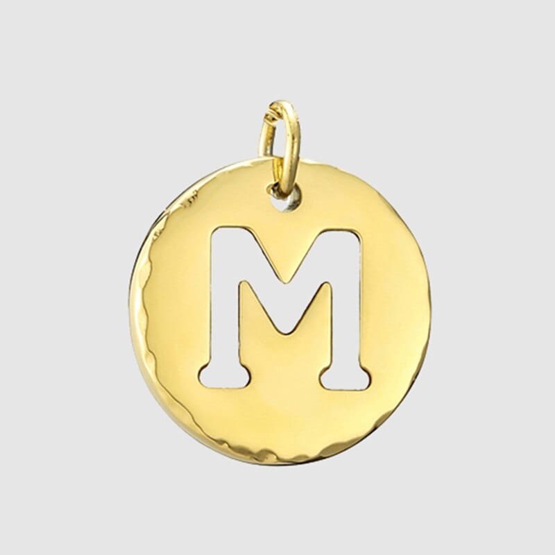 Fine and Yonder Necklaces M White & Gold Initial Necklace