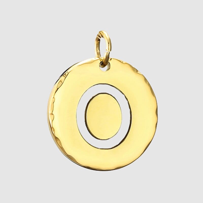 Fine and Yonder Necklaces O White & Gold Initial Necklace