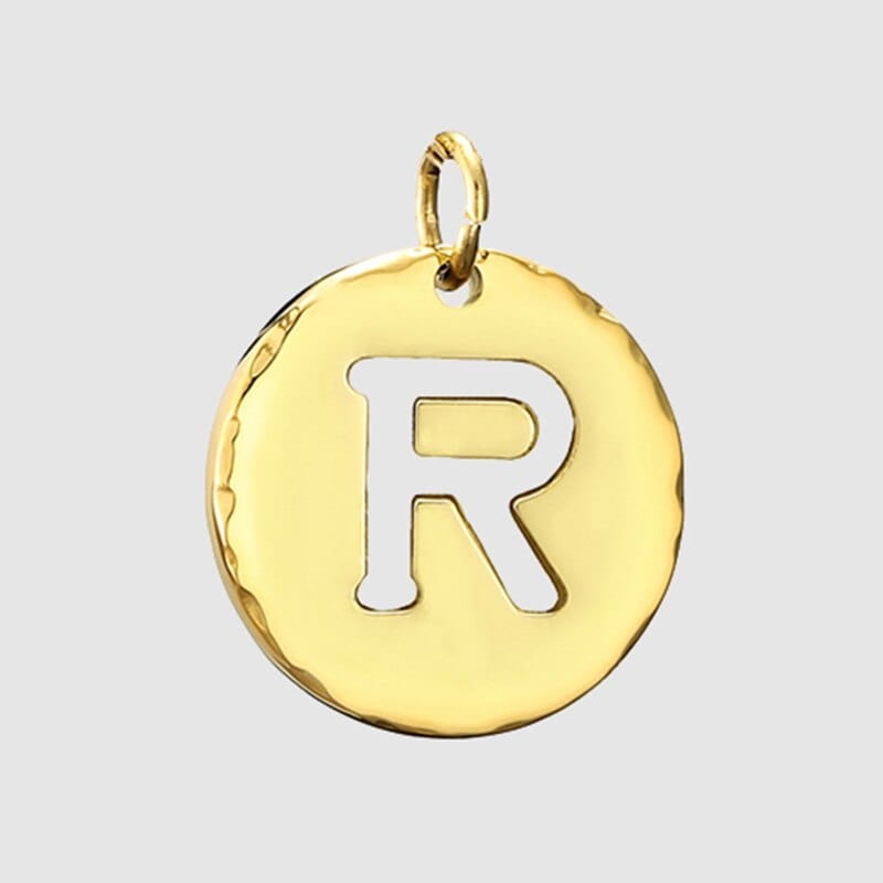 Fine and Yonder Necklaces R White & Gold Initial Necklace