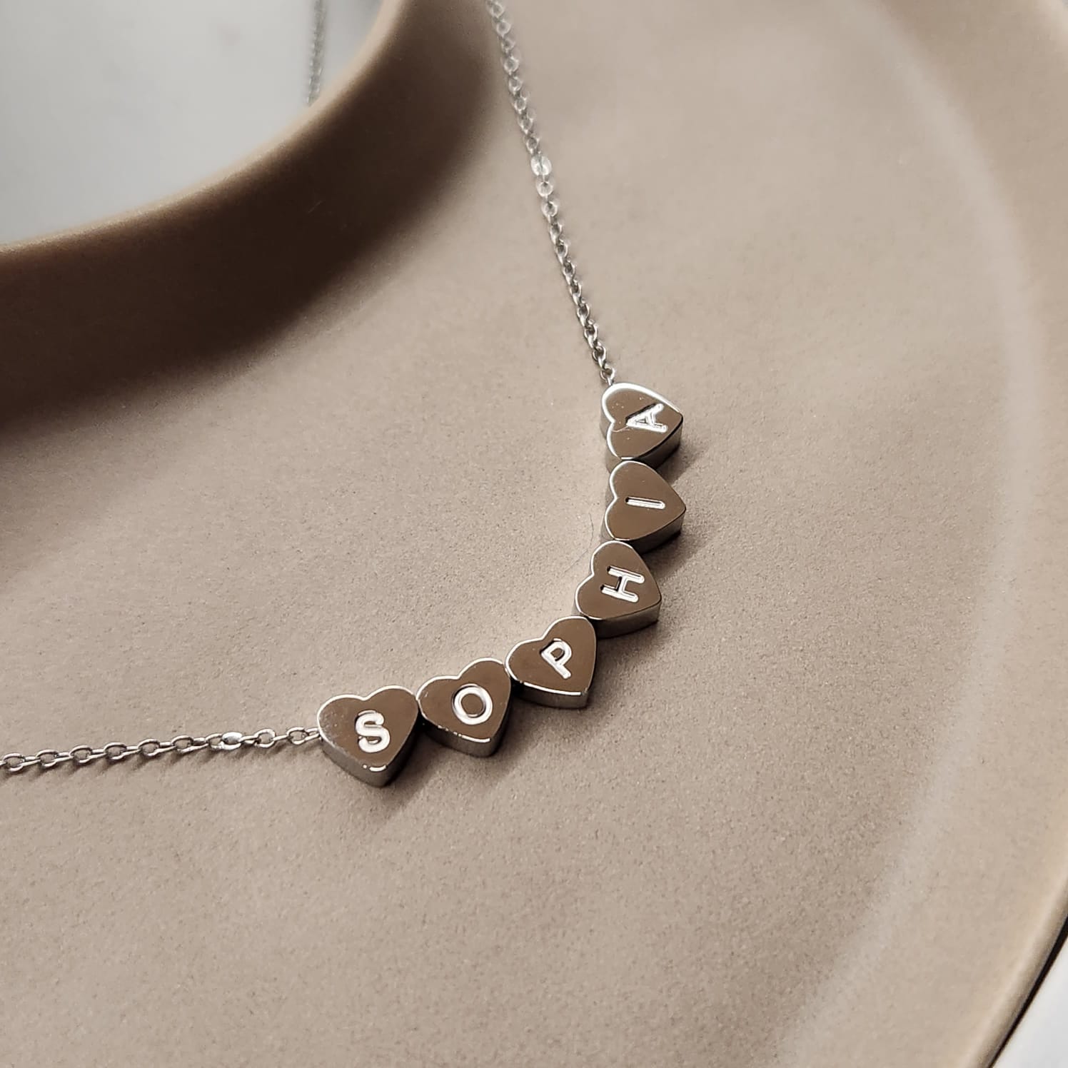 Fine and Yonder Necklaces Silver Colour Heart Bead Necklace