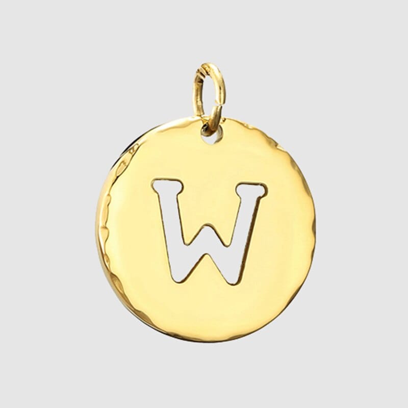 Fine and Yonder Necklaces W White & Gold Initial Necklace