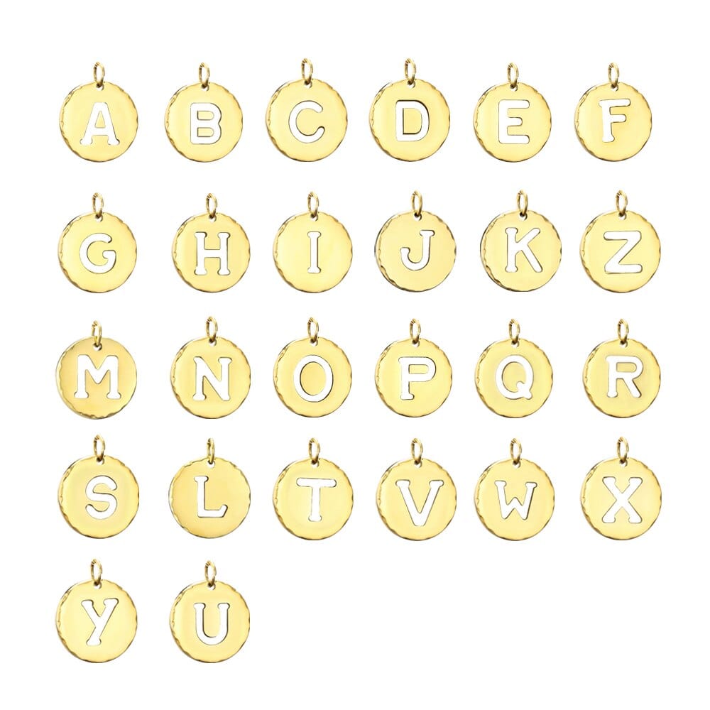 Fine and Yonder Necklaces White & Gold Initial Necklace