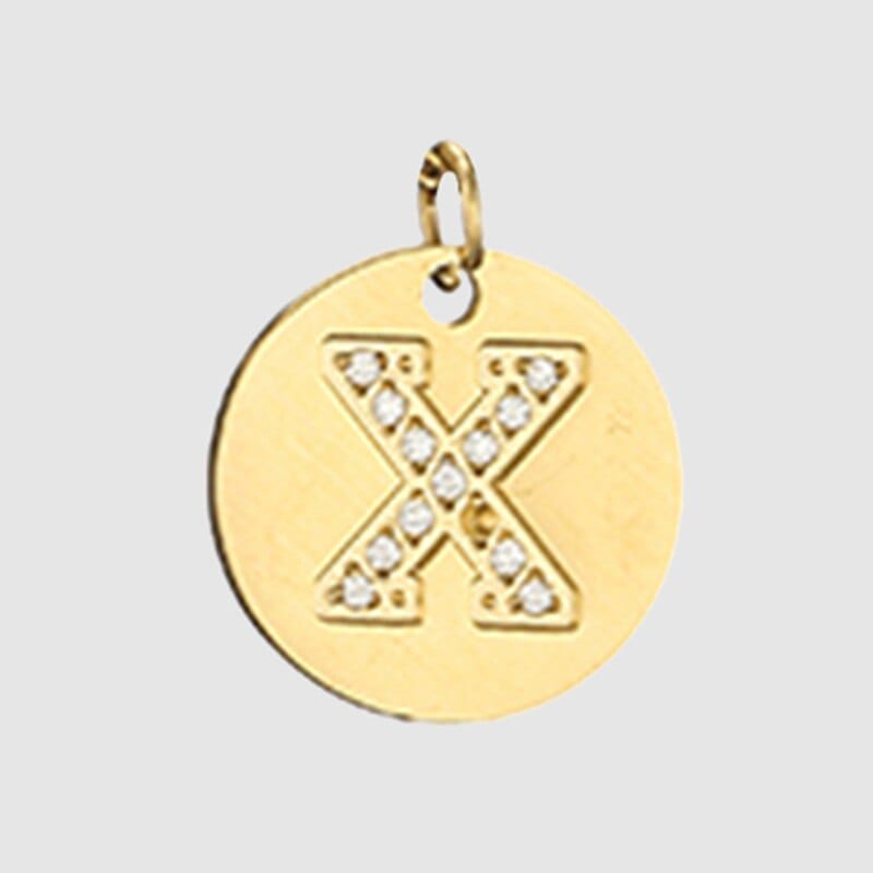 Fine and Yonder Necklaces X Zircon Stone Letter Necklace