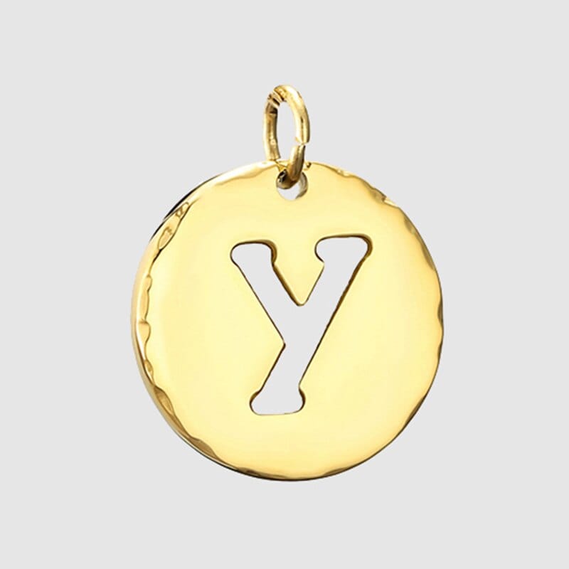 Fine and Yonder Necklaces Y White & Gold Initial Necklace