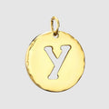 Fine and Yonder Necklaces Y White & Gold Initial Necklace