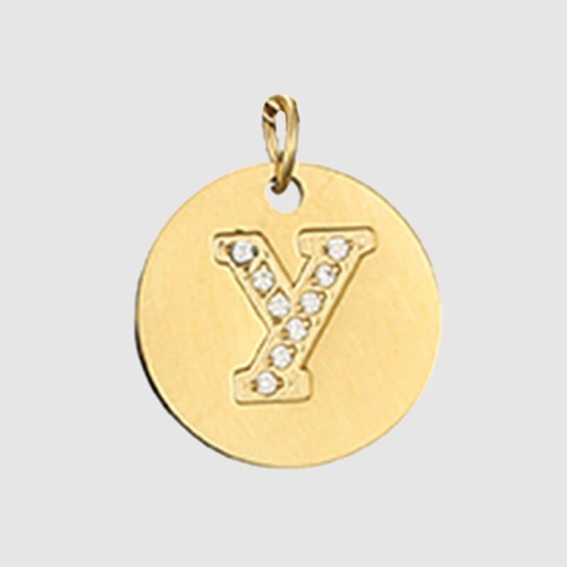 Fine and Yonder Necklaces Y Zircon Stone Letter Necklace