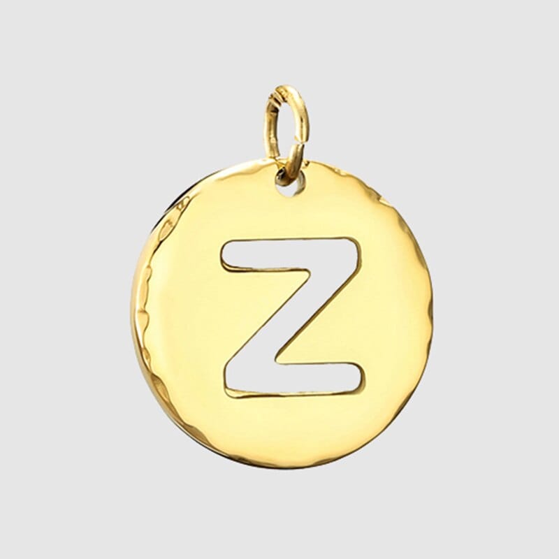 Fine and Yonder Necklaces Z White & Gold Initial Necklace